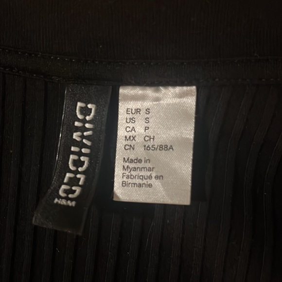 HM Black Collared Jersey Dress - Picture 3 of 4